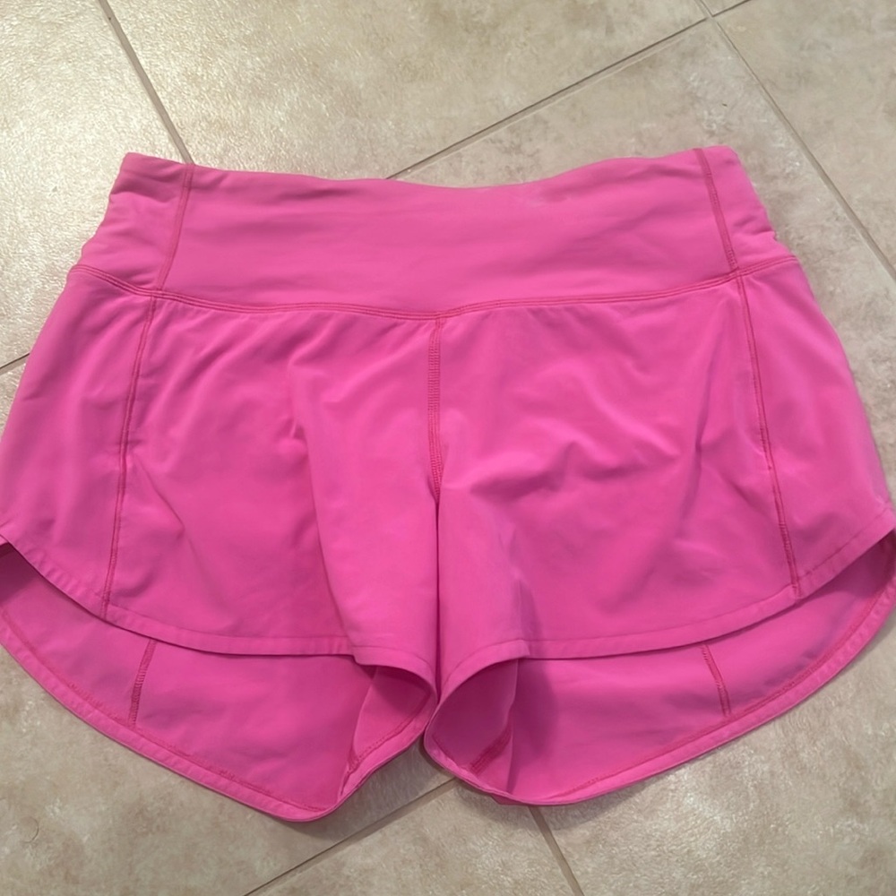 Pink Lulu lemon shorts size 4